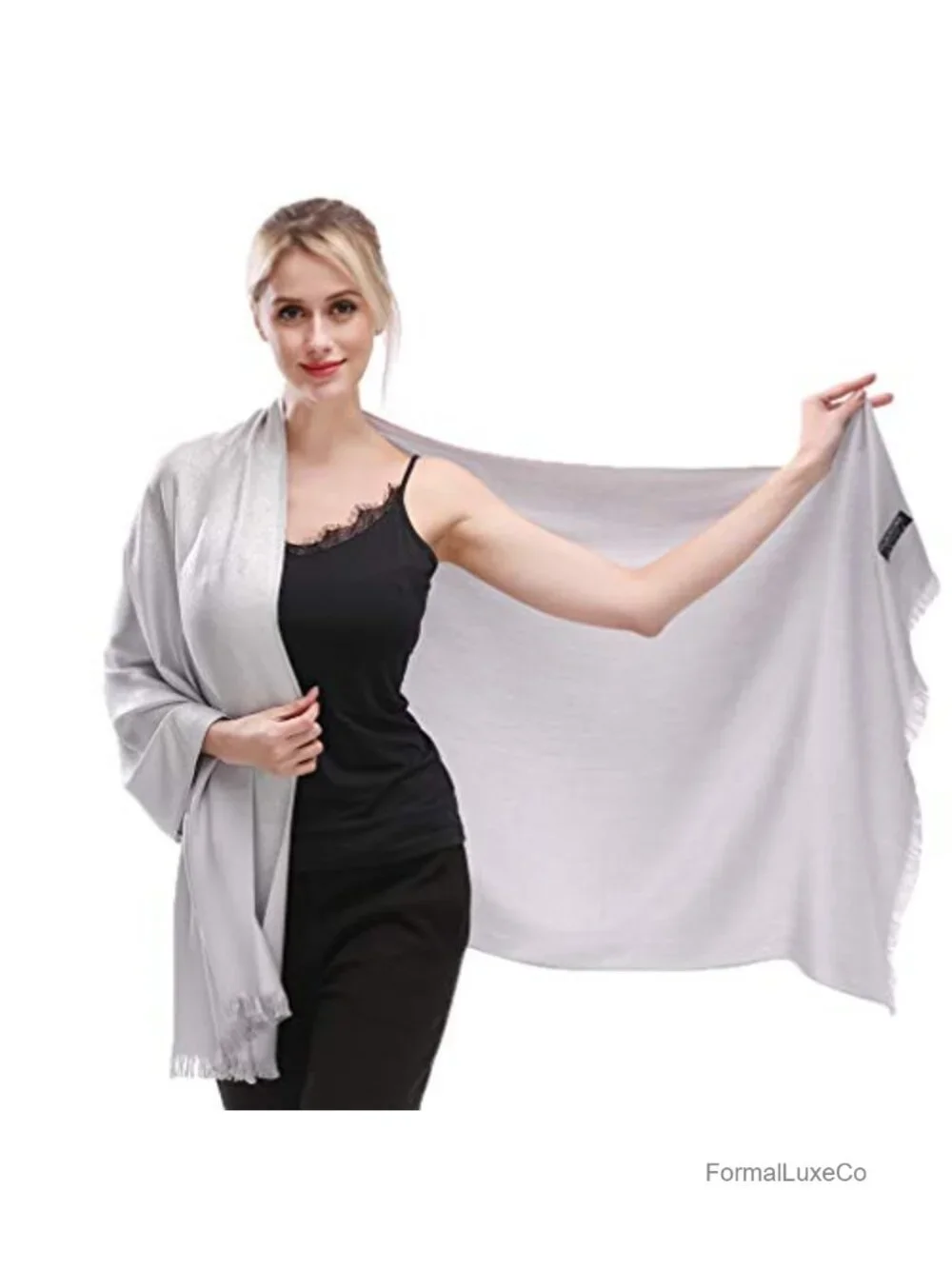 Women's Sparkling Metallic Soft Pashmina Shawls and Wraps Scarf